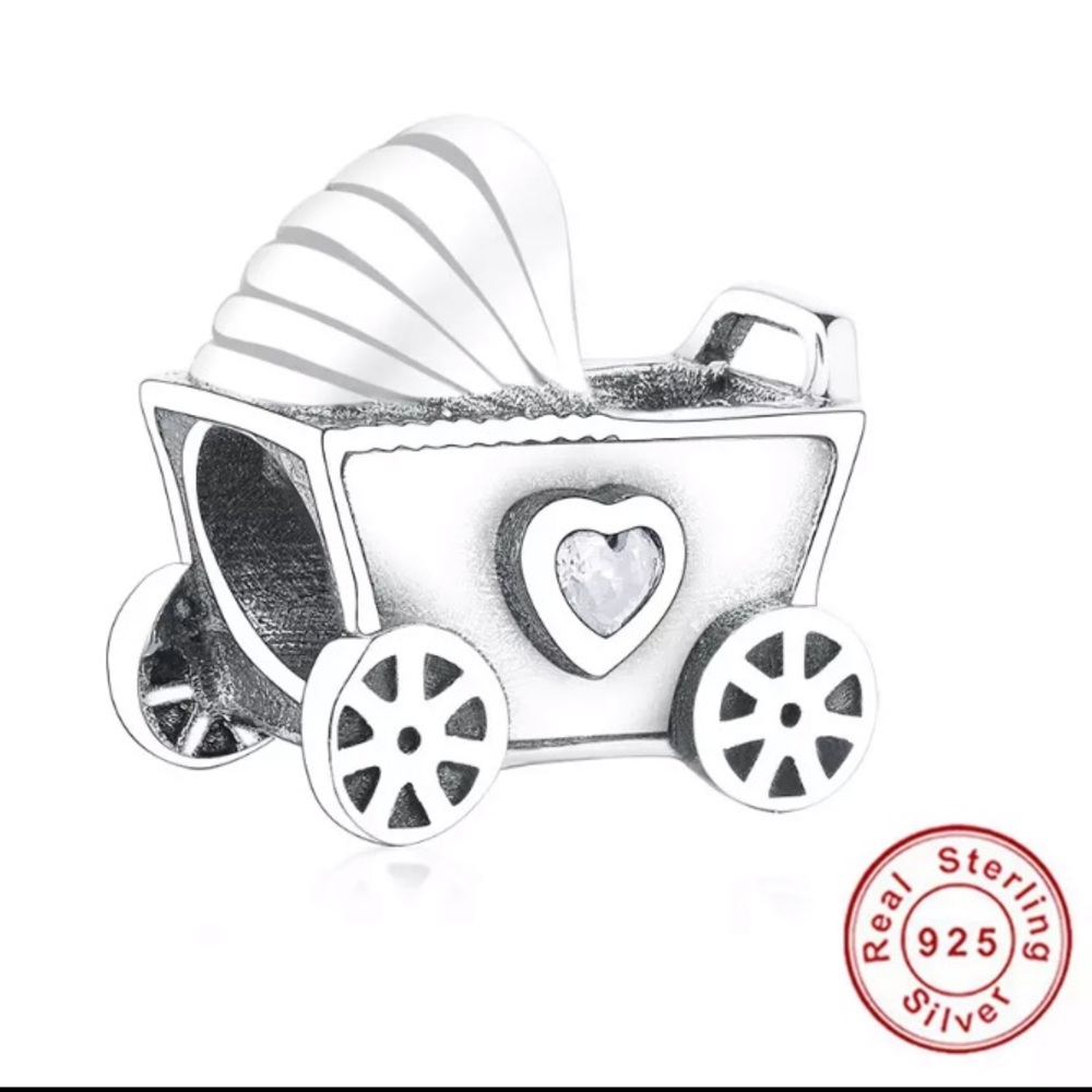 👶🏻Baby stroller  charm👶🏻 Sterling silver